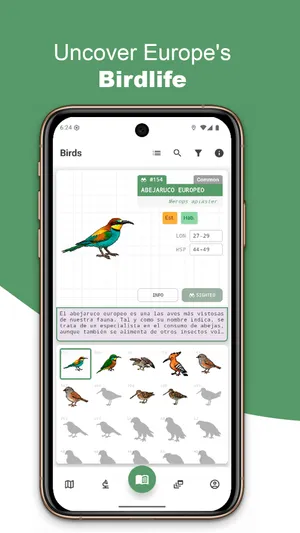 BirdPedy home screen in English